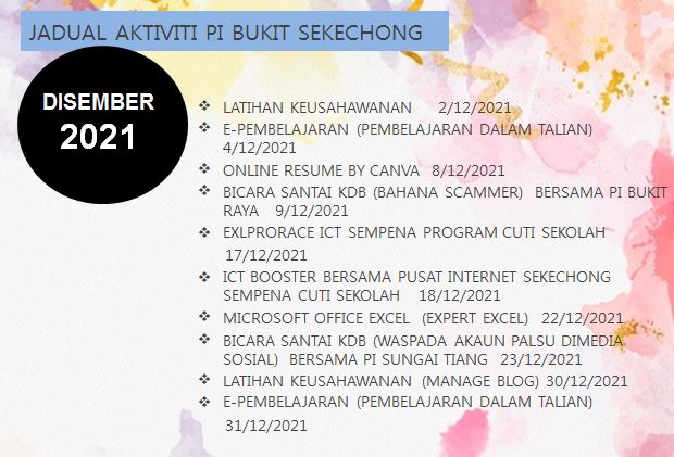 JADUAL AKTIVITI DISEMBER 2021