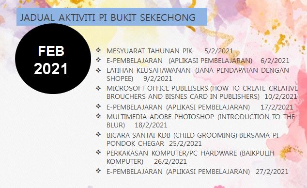 JADUAL AKTIVITI FEB 2021