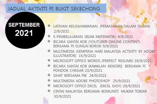 JADUAL AKTIVITI SEPT 2021