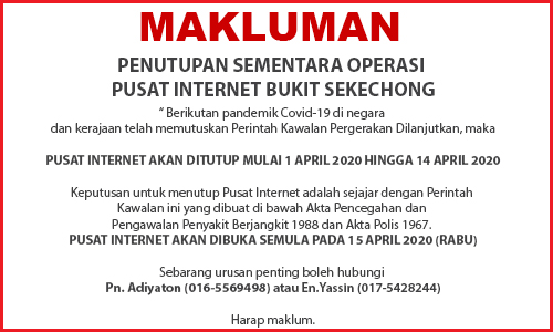 NOTIS PENUTUPAN PI DILANJUTKAN